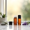 Calsgkspray 2 Pcs Brown 50ml Glass Essential Oil Roller Bottles