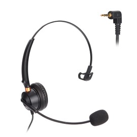 Auriculares Telefónicos, Auriculares Profesionales con Cable, Jack de 2.5mm Teléfono con Cable Monaural con Micrófono, Volumen Ajustable, para Teléfono Inteligente PC Portátil, de Office
