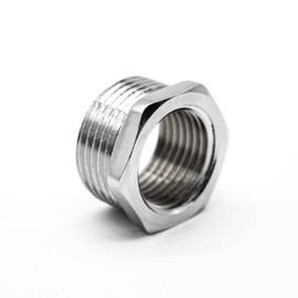 DOJA Barcelona Reducer Chrome-Plated Brass + Teflon 3/4 Inch x 1/2 Inch Reducer Male Thread Reducing Sleeve for Air, Gas, Fuel, Oil and Tap to Ensure Pipe Circulation
