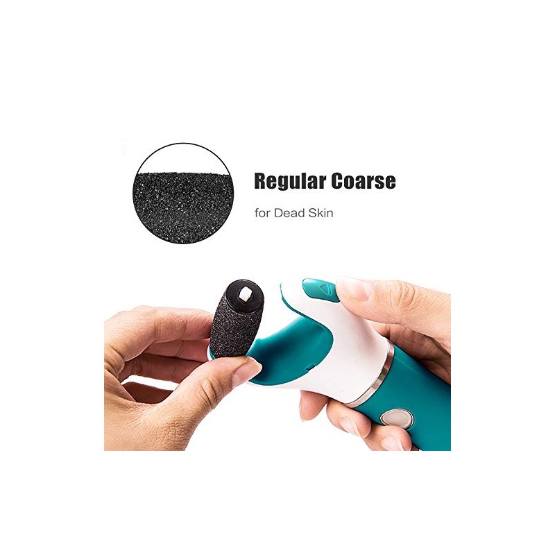 CANVALITE 9Pcs Pedi Replacement Rollers Heads Refills, 5 Extra Coarse