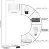 Boncoo Floor Lamps White Floor Lamp for Bedroom, LED Dimmable