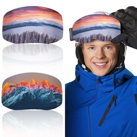 BSITSSS Pack of 2 ski goggles protective cover, ski goggles protection cover, portability, ski goggles protective cover, anti-scratch, protective ski goggles, protects against scratches, ski goggle