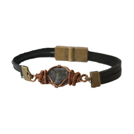 VALOR 835 Natural Crystal Bracelet for Men - NEW Genuine Sapphire Bracelet Men’s Raw Crystal Bracelet September Birthstone Men's Jewelry Gift (7")