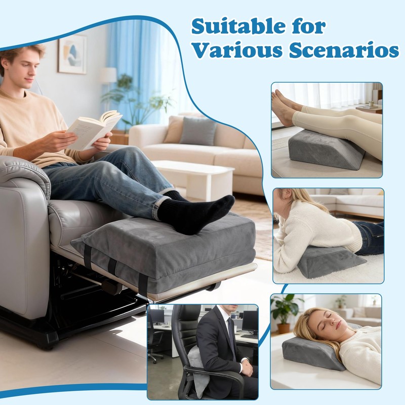 Wedge Adjustable Recliner Leg Rest Cushion 6inch Thick Recliner Foot