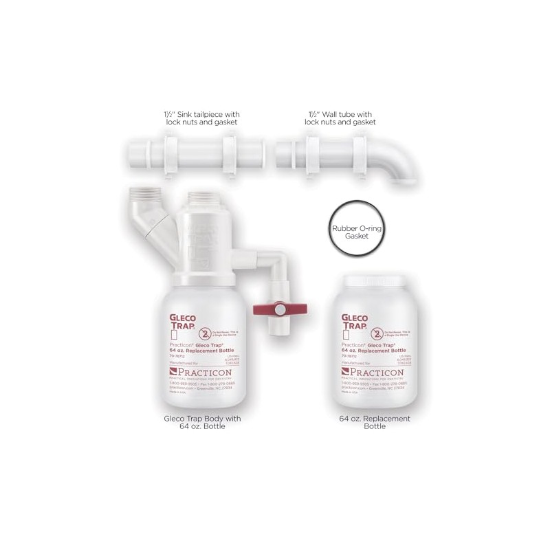 Practicon Gleco Trap System, Clay & Plaster Sink Trap Kit,