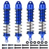 HobbyPark 4PCS Aluminum Front & Rear Shock Absorber Assembled Full Metal Replacement of AR330550 AR330551 for Arrma 1/10 Granite BIGROCK SENTON Typhon MEGA 4X4 BLX 4X4 (Navy Blue)