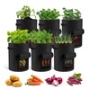 Moyios 6-Pack 15 Gallon Potato Grow Bags – Durable Nonwoven