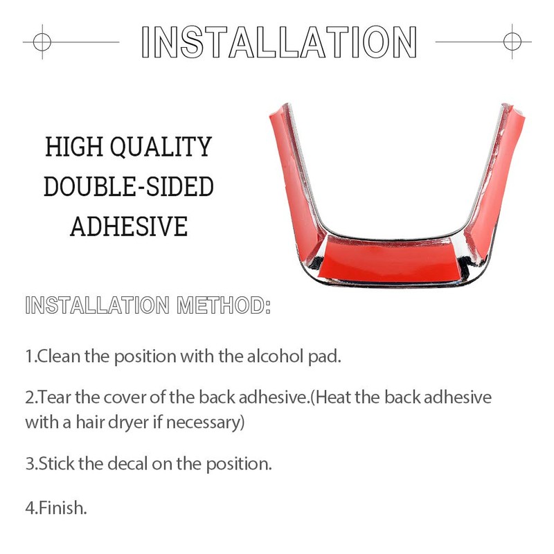 1797 for Honda Accord Accessories 2018-2022 Bling Steering Wheel Sticker