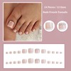 Nude Stick on Toenails - 24PCS False Toe Nails with