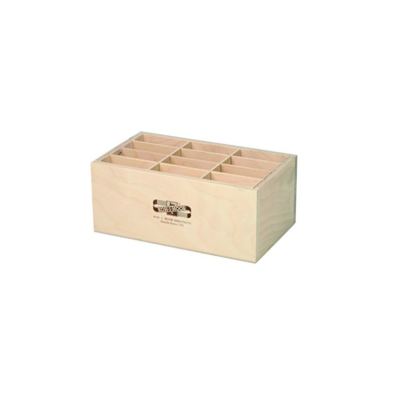 Koh-I-Noor 9475 - Wooden Pen Box Storage Box Brush Box