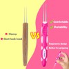 Dreadlocks Crochet Hooks with Ergonomic Handle, Braid Hair Locking Tool,