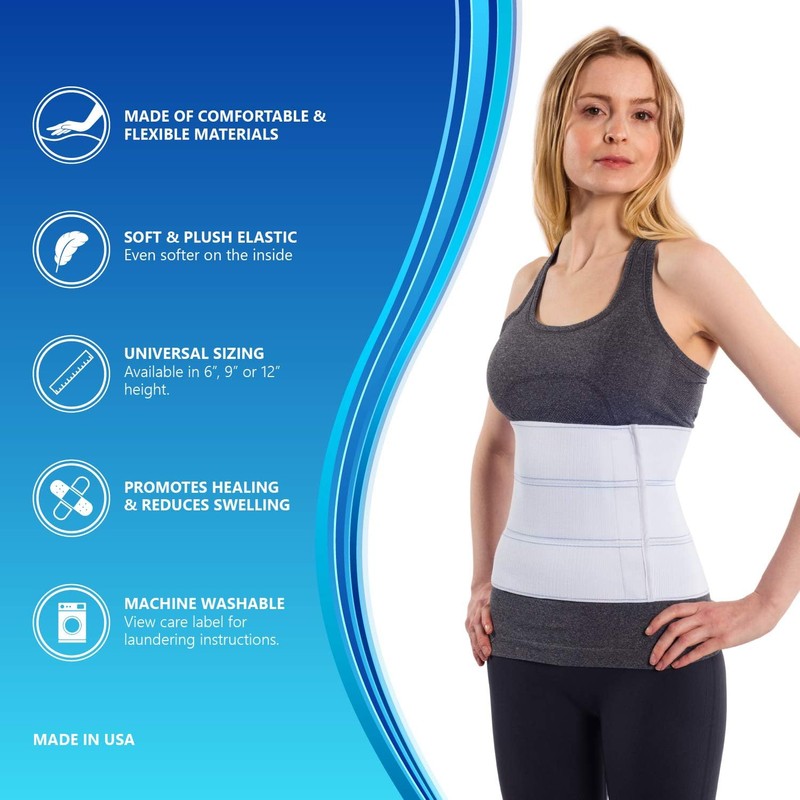 NYOrtho Abdominal Binder Lower Waist Support Belt - Compression Wrap