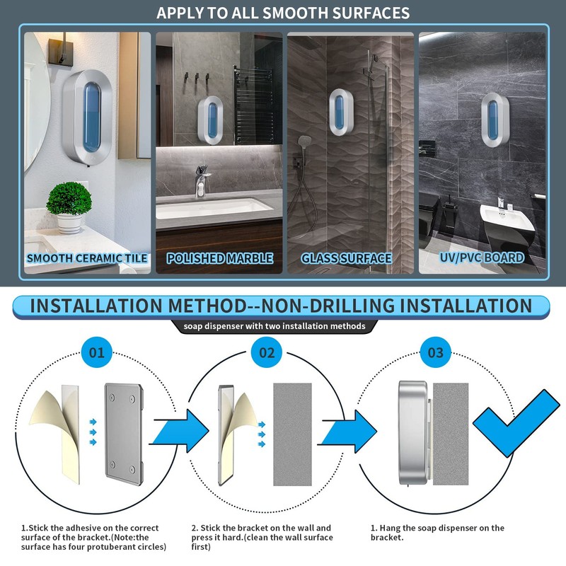 Automatic Soap Dispenser Touchless, Haiaoxonr 700ml Wall Mounted soap Dispenser
