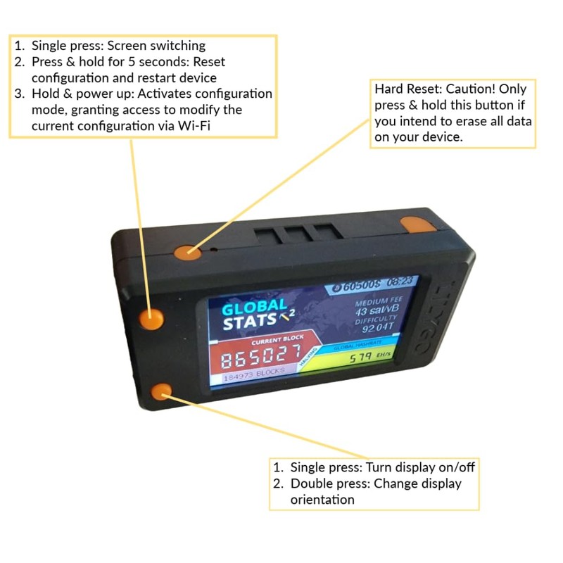 NerdMiner V2 78KH/s Mini Lottery BTC Miner Solo Miner, Clock