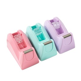 Basics Desktop Tape Dispenser, Office Desk Tape Dispenser, Heavy Duty Desk Accessories Office Tape Dispensers, Weighted Non-Skid Base,Ideal for Home, Office, School, or Business (Purple)