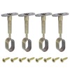 sourcing map 4 Pcs Oval Closet Shelf Bracket Rail, Wardrobe