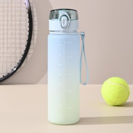 Xingdianfu Sports Water Bottle, 550 ml, Leak-Proof, Fitness Water Cup, Outdoor Water Bottle, Drinking Bottle for Girls, Boys, School, Gym (Blue)