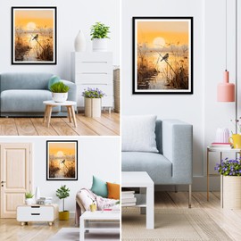 MXJSUA Sunset Diamond Painting Kits for Adults, 5D Diamond Art Kits for Beginners, DIY Full Drill Picture with Diamond for Home Wall Decor 30x40cm
