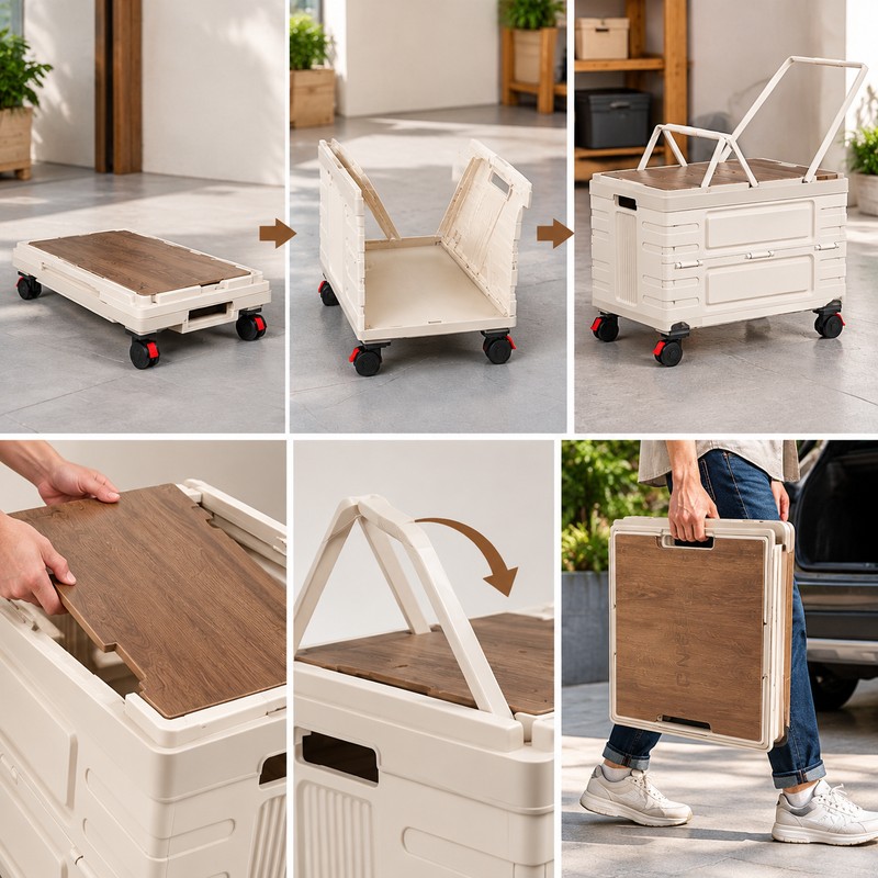 Heavy Duty Folding Storage Cart for Home & Outdoor Use