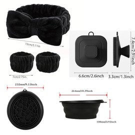 Recipiente facial para hielo con bandeja de hielo incorporada, plegable, de silicona, para bao facial, pequeo, reutilizable, porttil, perfecto para...