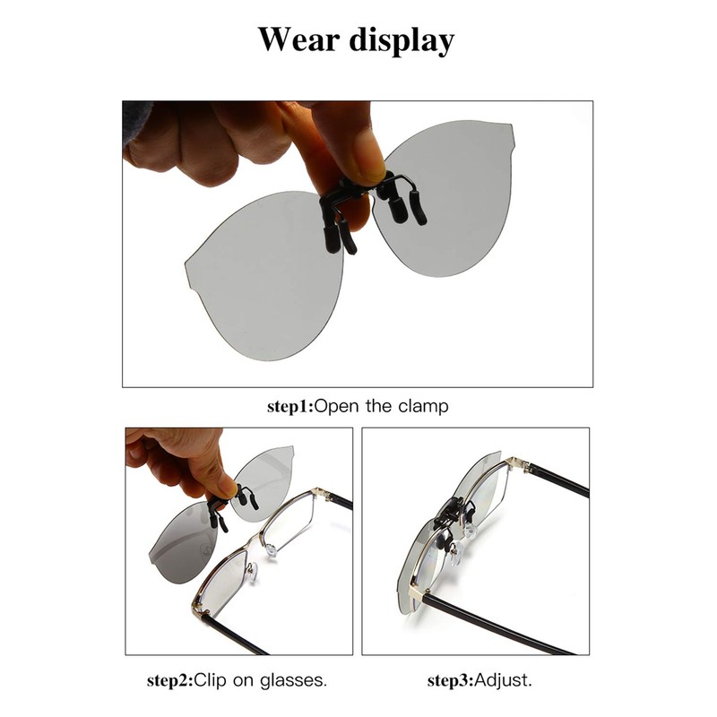Gafas de sol polarizadas con clip, antirreflectante, protección UV400, lente