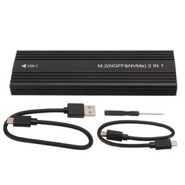 SSD Enclosure Dual Protocol M.2 NVMe SATA High Speed 10Gbps External SSD Enclosure for M.2 Hard Drives