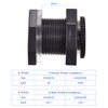 M METERXITY 3 Sets PVC Bulkhead Fitting Long Thread Bulkhead