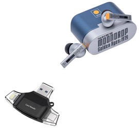 BoxWave Smart Gadget Compatible with Moondrop Golden Ages - AllReader SD Card Reader, microSD Card Reader SD Compact USB - Jet Black
