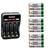 Kastar 12-Pack AAAJ 1.2V 1000mAh Ni-MH Battery and CMH4 Charger
