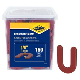 QEP 1/8" Horseshoe Shim Tile Spacers f for Marble, Granite and Stone Floor and Wall Installations (150 Pack)