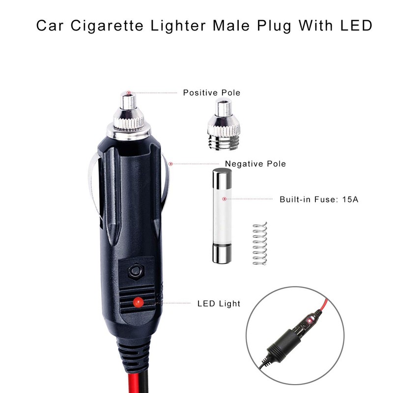 SPARKING - Cable de extensión para encendedor de cigarrillos de