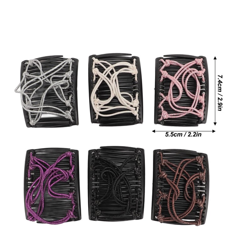 Magic Hair Combs, 1 Piece, Adjustable Elastic Hair Combs for