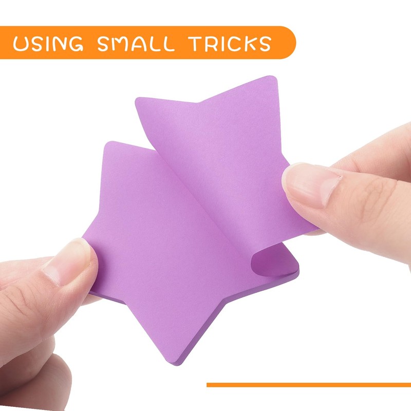 SIMONA Star Shape Sticky Notes 6 Color Bright Colorful Sticky