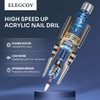ELEGCOV Nail Drill for Acrylic Nails Professional, 2025 Upgrade Rechargeable