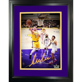 Framed Luka Doncic Debut Facsimile Laser Engraved Signature Auto 11"x14" Basketball Photo HOFSM Holo