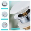 Ulytid Ceramic Pop Up Valve Drain Fitting for Washbasin, Universal
