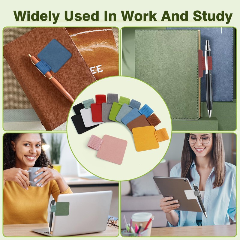 GAQWOK 10-Pack Pen Loop Holder Set, Self-Adhesive Pen Loop Holder