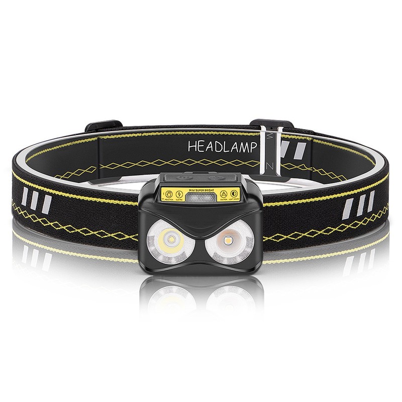 Brighter Headlight XPG+COB USB Human Induction Charging Outdoor Waterproof Hiking