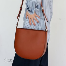 VITAFELICE yy093n Women's Half Moon Slim Shoulder Bag, orange