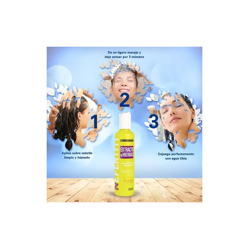 Shampoo Y Acondicionador De Hierbas Cabello Dañado Nefertiti