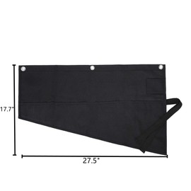 Tool pouch, Heavy Duty 16oz Waxed Canvas Wrench Roll Up Bag, Multi-Purpose Tool Pouch For Metric, SAE (Black)