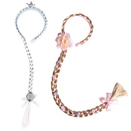Amycute Hair Accessories Girls Hair Strands Children Headband Princess Braid Hair Piece Children for Party Cosplay Costume
