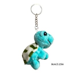 Green Mini Sea Creatures Turtle Doll Keychain Gift Plush Key Ring Cartoon Bag Pendant Auto Animal Keychain Decoration Plush Keychain Automobile Keychains Trim Stuffed Animals Interior Accessories