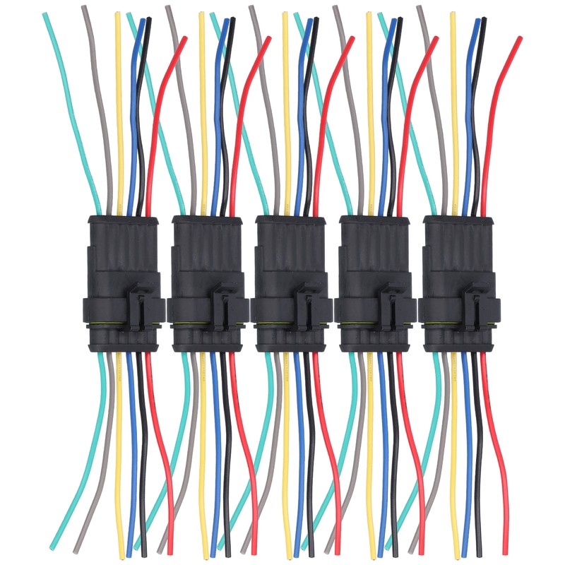 5Pcs Way Car Electrical Connector Waterproof Antiflaming Resilient Antioxidant Automotive