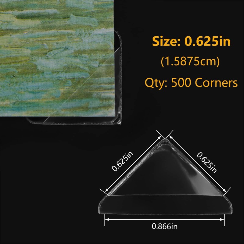 Lineco Infinity 0.625" Clear Acid-Free Archival Photo Corners Self Adhesive,
