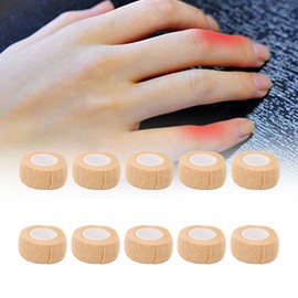 Envoltura de Vendaje Cohesivo, 10 Piezas de Vendaje Autoadhesivo Vendas Cohesivas 1 Pulgada de Ancho 2 Yardas Largo Rollos Elásticos Flexibles Vendaje para Heridas Cinta de Vendaje Fija Deportiv