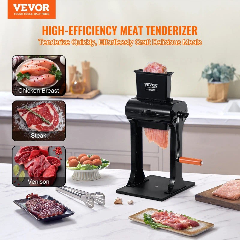 Meat Tenderizer Machine 5.8 In Feed Port Heavy Duty Stainless