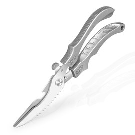 Poultry Shears, Heavy Duty Kitchen Shears with Safety Lock, Stainless Stain Kitchen Scissors for Food, Meat Shears for Chicken, Bone, Turkey, Fish, Vegetable, Spring Loaded