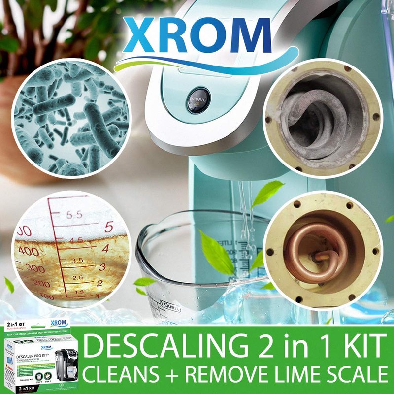 XROM Professional Descaling Kit Compatible With All K-Cup Keurig 2.0