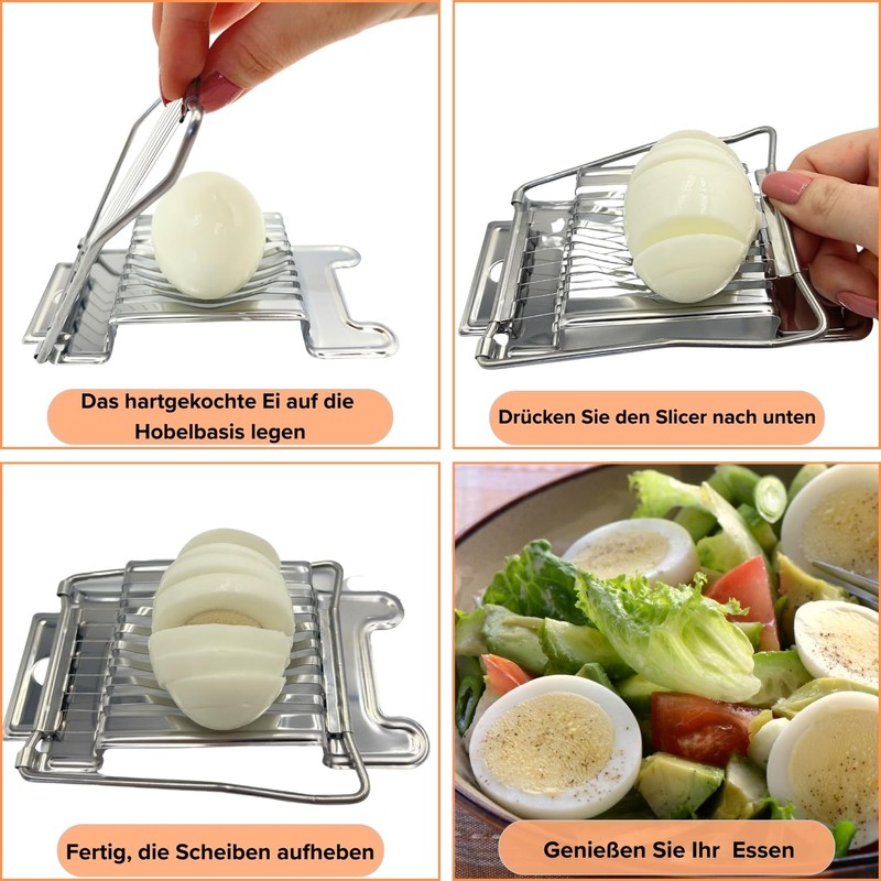 3 PAGEN Stainless Steel Egg Slicer, Professional Egg Separator, Egg